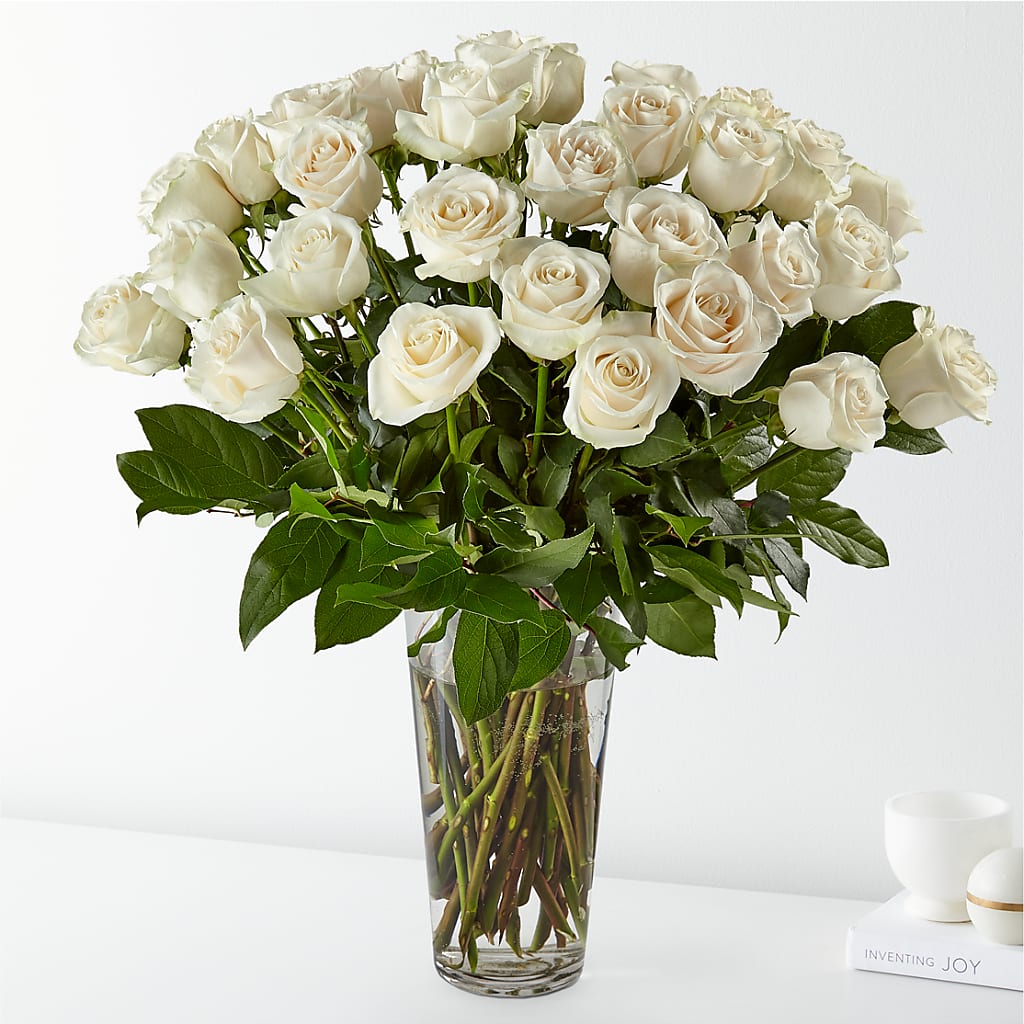 Long Stem White Rose Bouquet – Riverside Floral, Tillamook OR