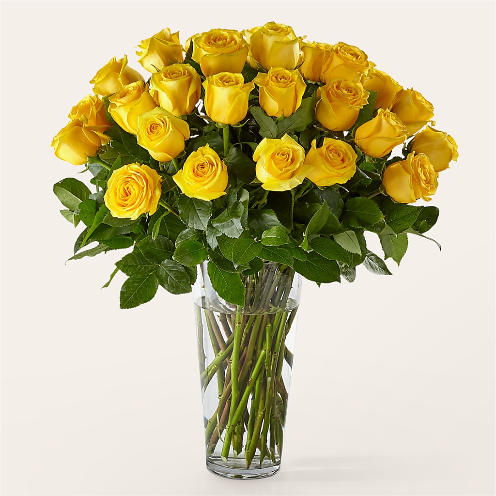 Long Stem Yellow Rose Bouquet – Riverside Floral, Tillamook OR