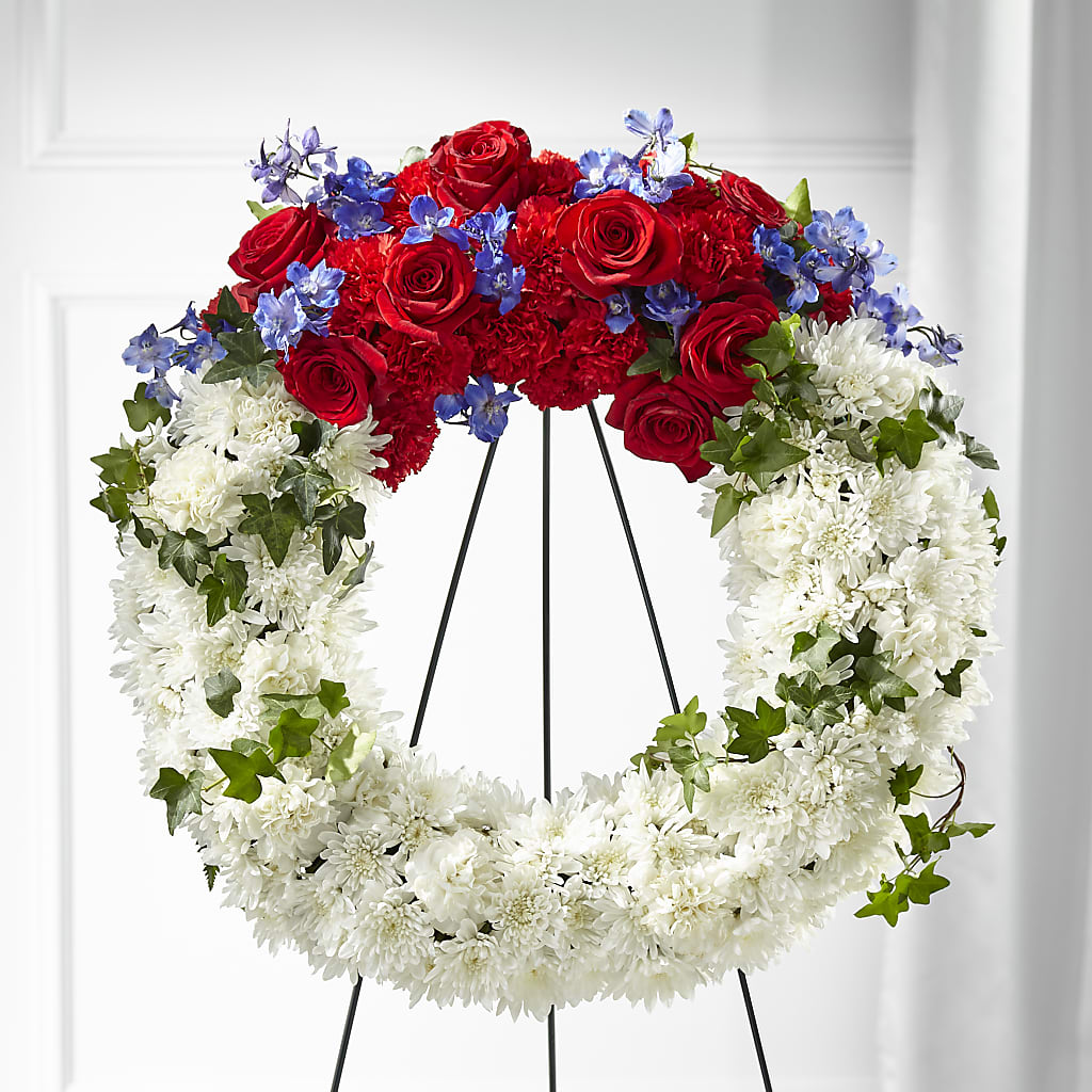 Patriotic Passion Wreath – Riverside Floral, Tillamook OR
