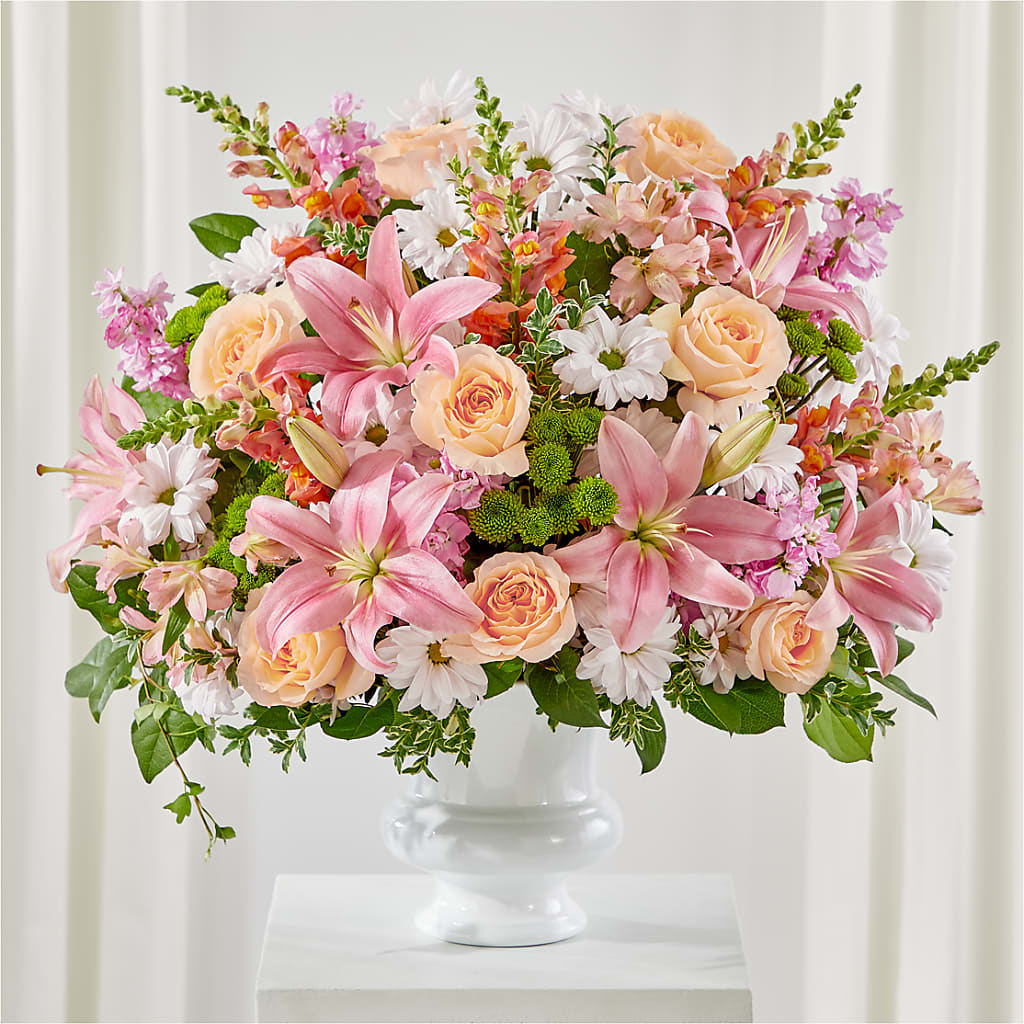 Heartfelt Gesture Urn Arrangement – Riverside Floral, Tillamook OR