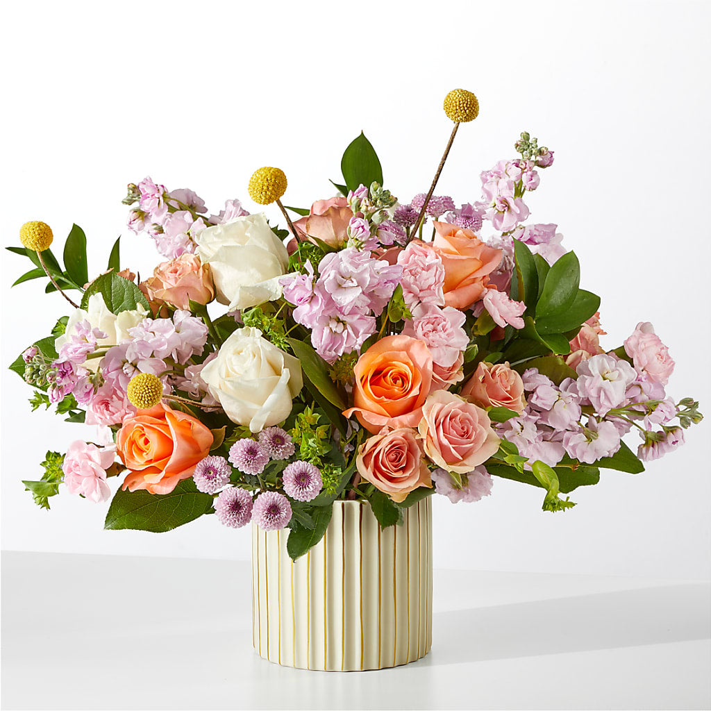 French Market Bouquet with Ivory Vase – Riverside Floral, Tillamook OR