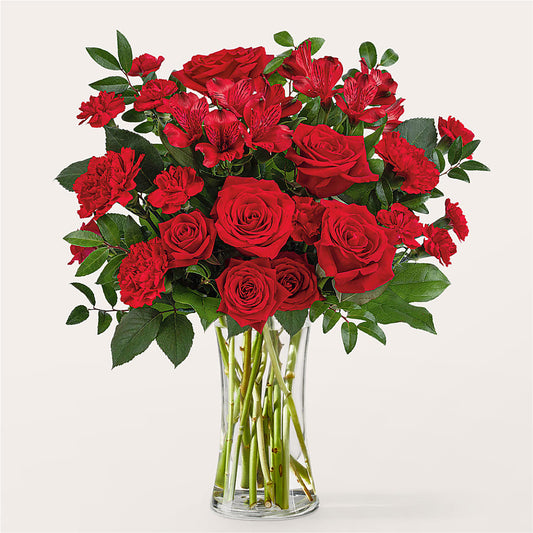 Brilliant Ruby Bouquet –  Riverside Floral, Tillamook OR