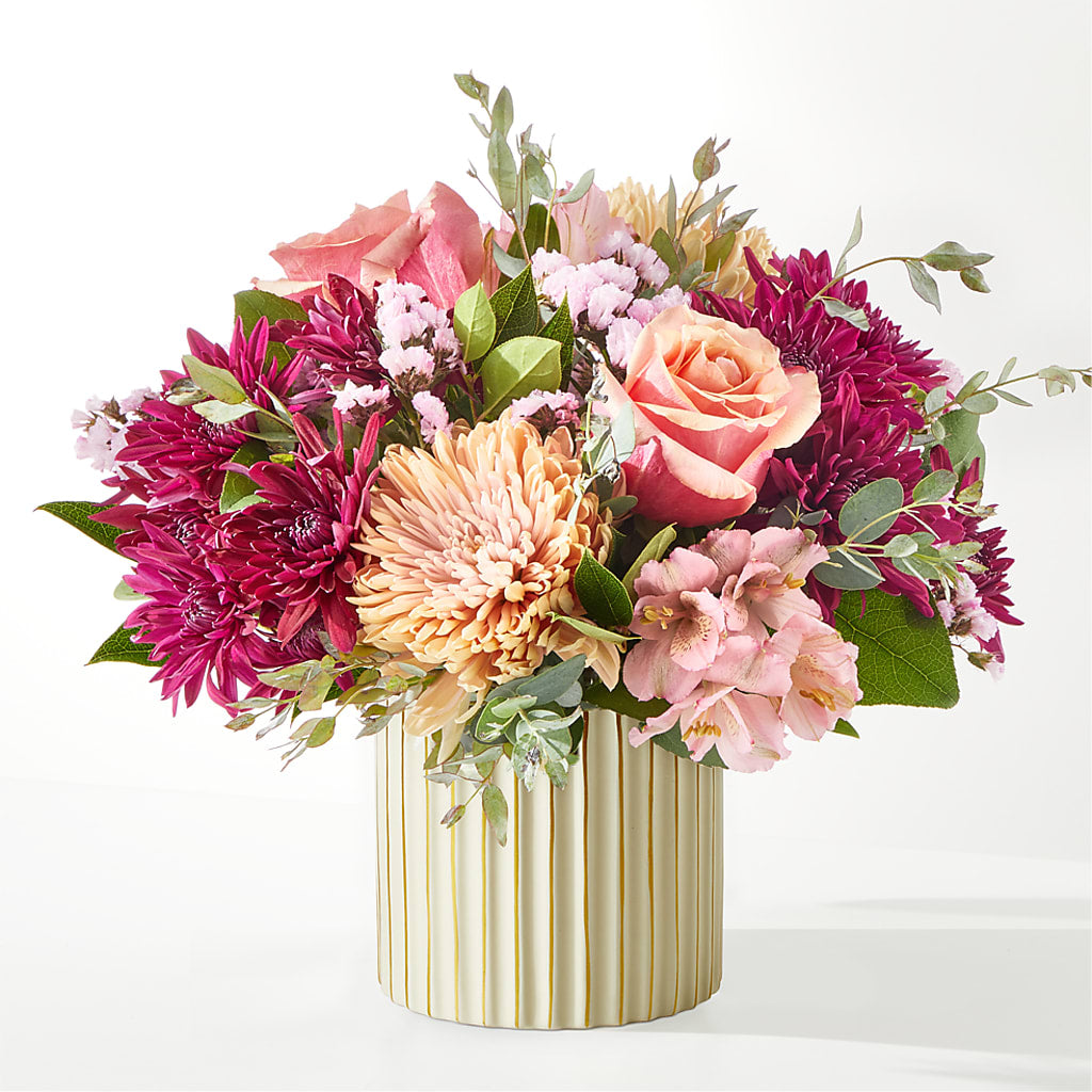 Berry Cobbler Bouquet with Ivory Vase –  Riverside Floral, Tillamook OR