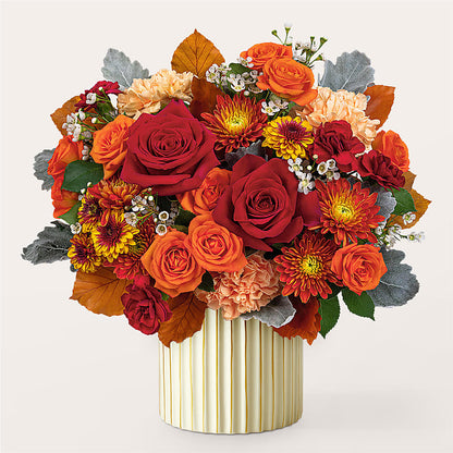Merlot Bouquet with Ivory Vase –  Riverside Floral, Tillamook OR