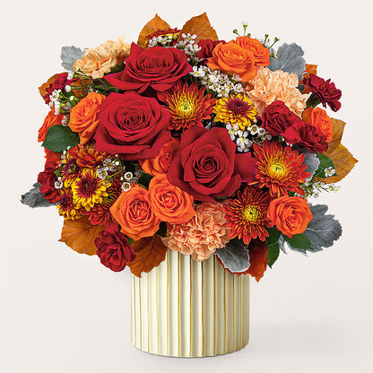 Merlot Bouquet with Ivory Vase –  Riverside Floral, Tillamook OR