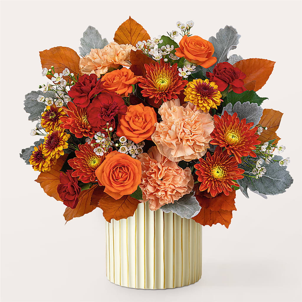 Merlot Bouquet with Ivory Vase –  Riverside Floral, Tillamook OR